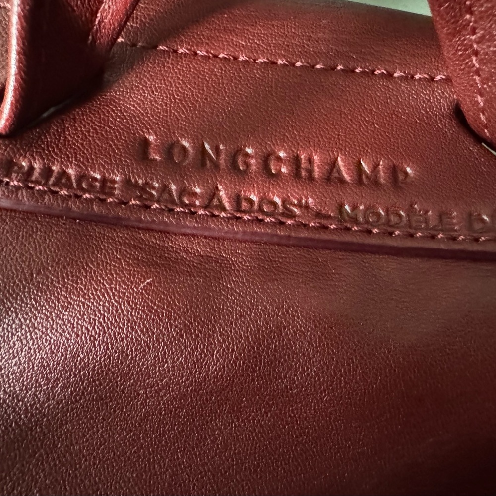 LONGCHAMP ALL LEATHER BURGUNDY Backpack - Picture 6 of 6